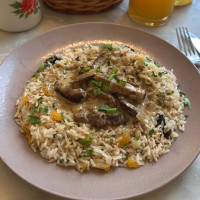 Strogonoff de carne con arroz turco