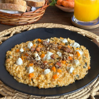 Risotto de calabaza y queso azul