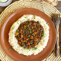 Estofado de lenteja con arroz kesu