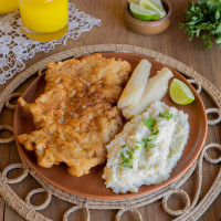 Marinera de carne con arroz kesu y mandioca 
